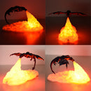 Lámpara LED 3D Dragon Fire, recargable por USB