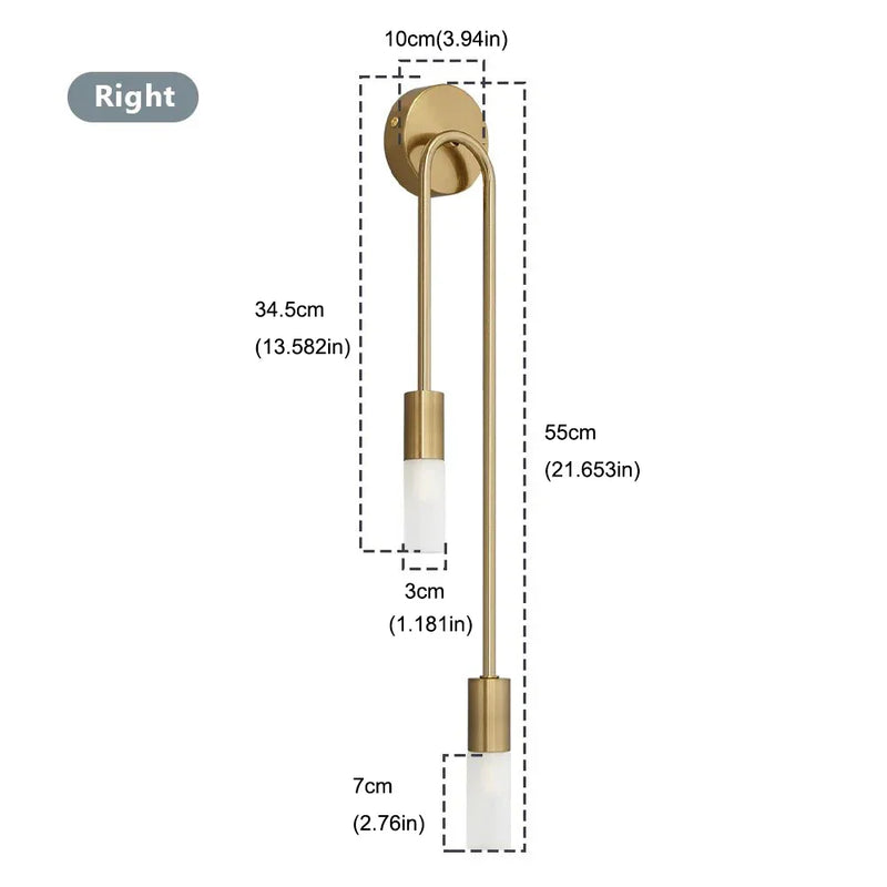 Modern Nordic LED Wall Lamp – Minimalist Gold and Black Sconce