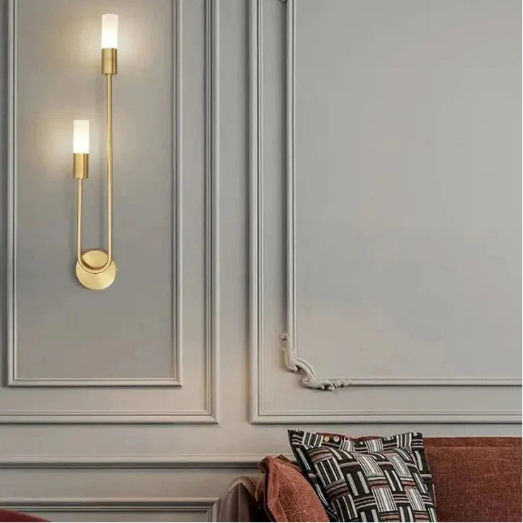 Modern Nordic LED Wall Lamp – Minimalist Gold and Black Sconce