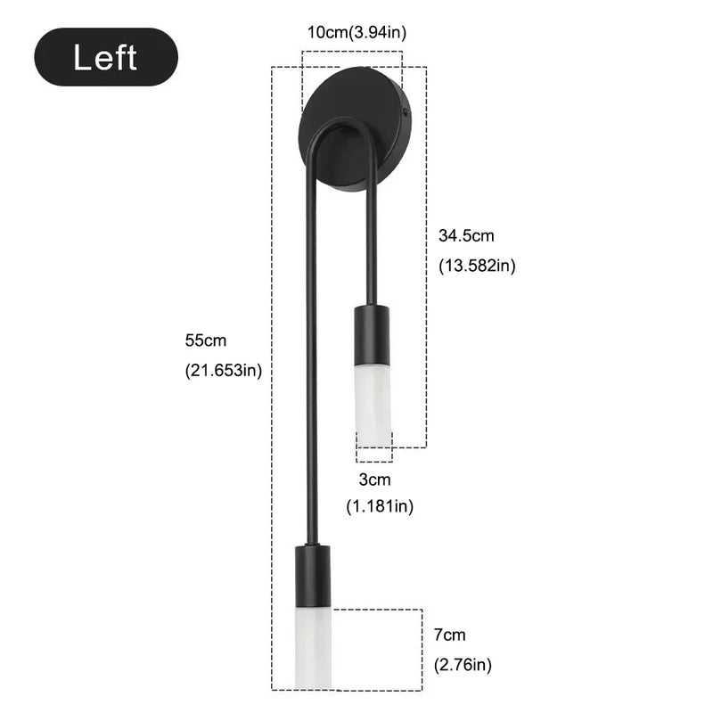 Modern Nordic LED Wall Lamp – Minimalist Gold and Black Sconce