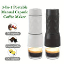 Portable 3-in-1 Coffee Maker for Capsules and Ground Coffee