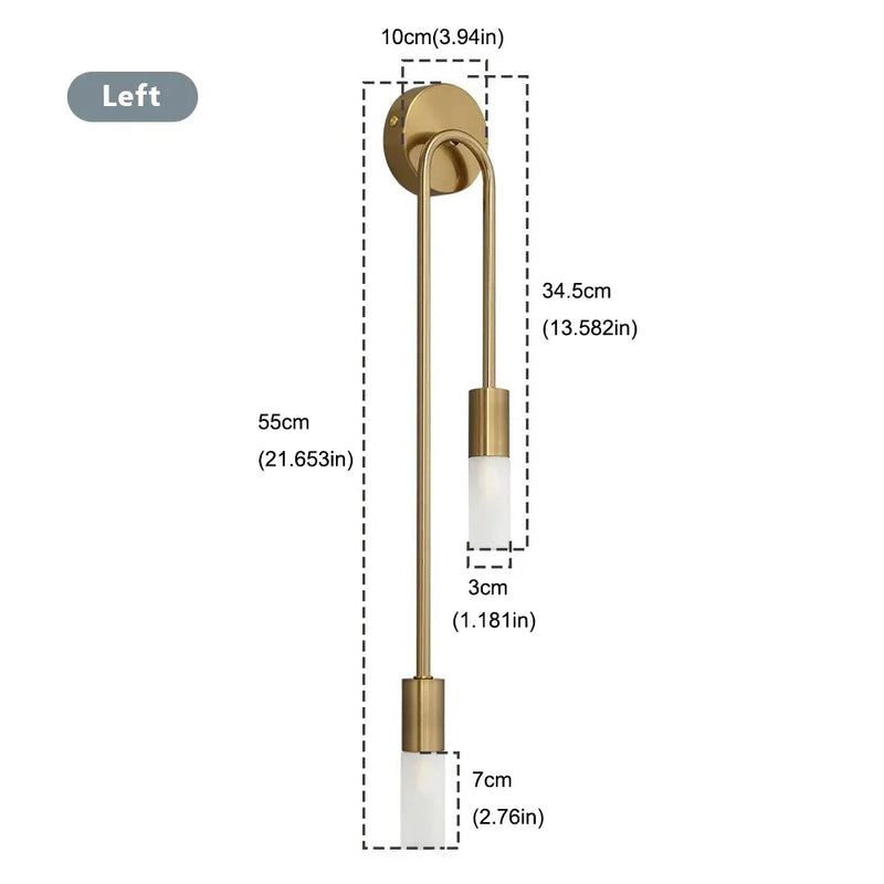 Modern Nordic LED Wall Lamp – Minimalist Gold and Black Sconce