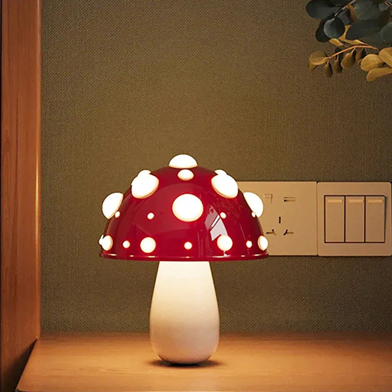 Mushroom LED Table Lamp USB Rechargeable Light