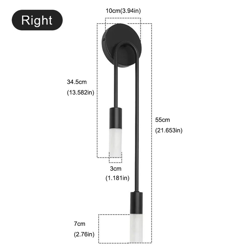 Modern Nordic LED Wall Lamp – Minimalist Gold and Black Sconce